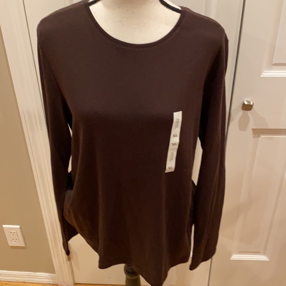 Croft and Barrow Crewneck Classic Long Sleeve Tee
